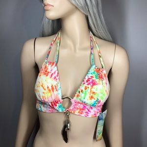 ✨HOST PICK✨ Bright Tie-dyed Bikini w/ Boho Charms